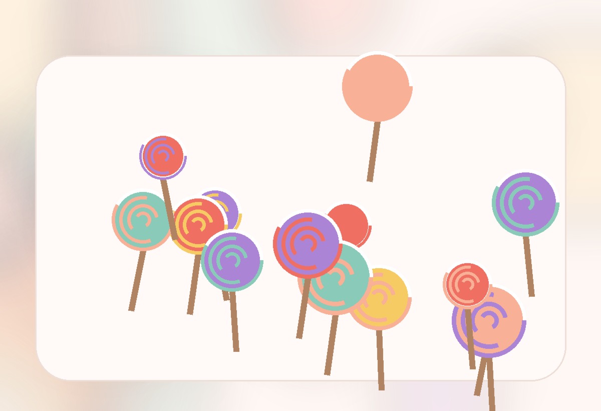 Colourful lollipops